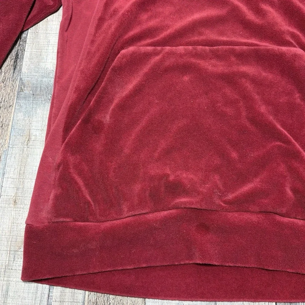 Jordan Hoodie Mens Medium Red Velour Pullover Jumpman Athleisure Casual Logo